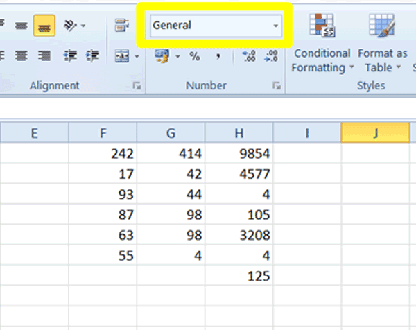 Free Excel Tutorial - Formulas and Functions -
        Formatting Numbers Basics Tutorial - General Formatting image 1