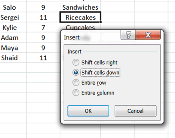 Excel Tutorial - Inserting and Deleting Cells, Rows and Columns
