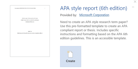MS Word Essay Templates ~ APA style Report Templates for students - MS Word 2016 Templates