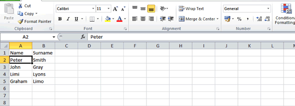 Adding Data - The Formula Bar - Excel