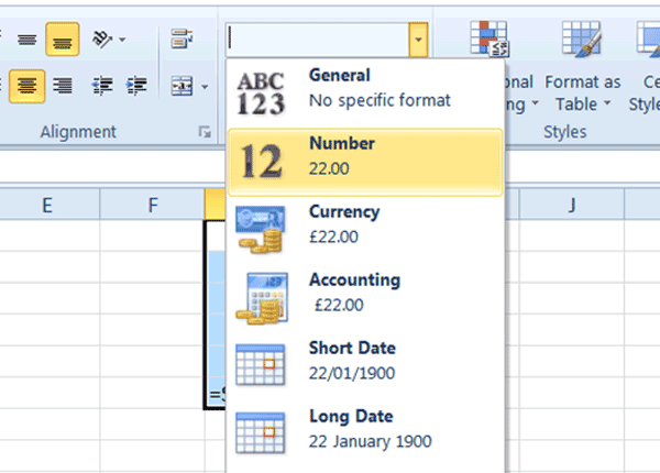 Free Excel Tutorial - Formulas and Functions -
        Formatting Numbers Basics Tutorial - General Formatting image 3