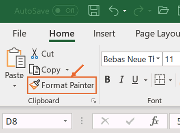 Using the format painter - Excel 2016 Free online Lesson