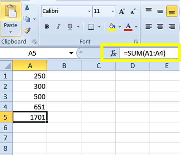 Free Microsoft Excel Tutorial - Formula Basics - Adding and Subtracting Values 2